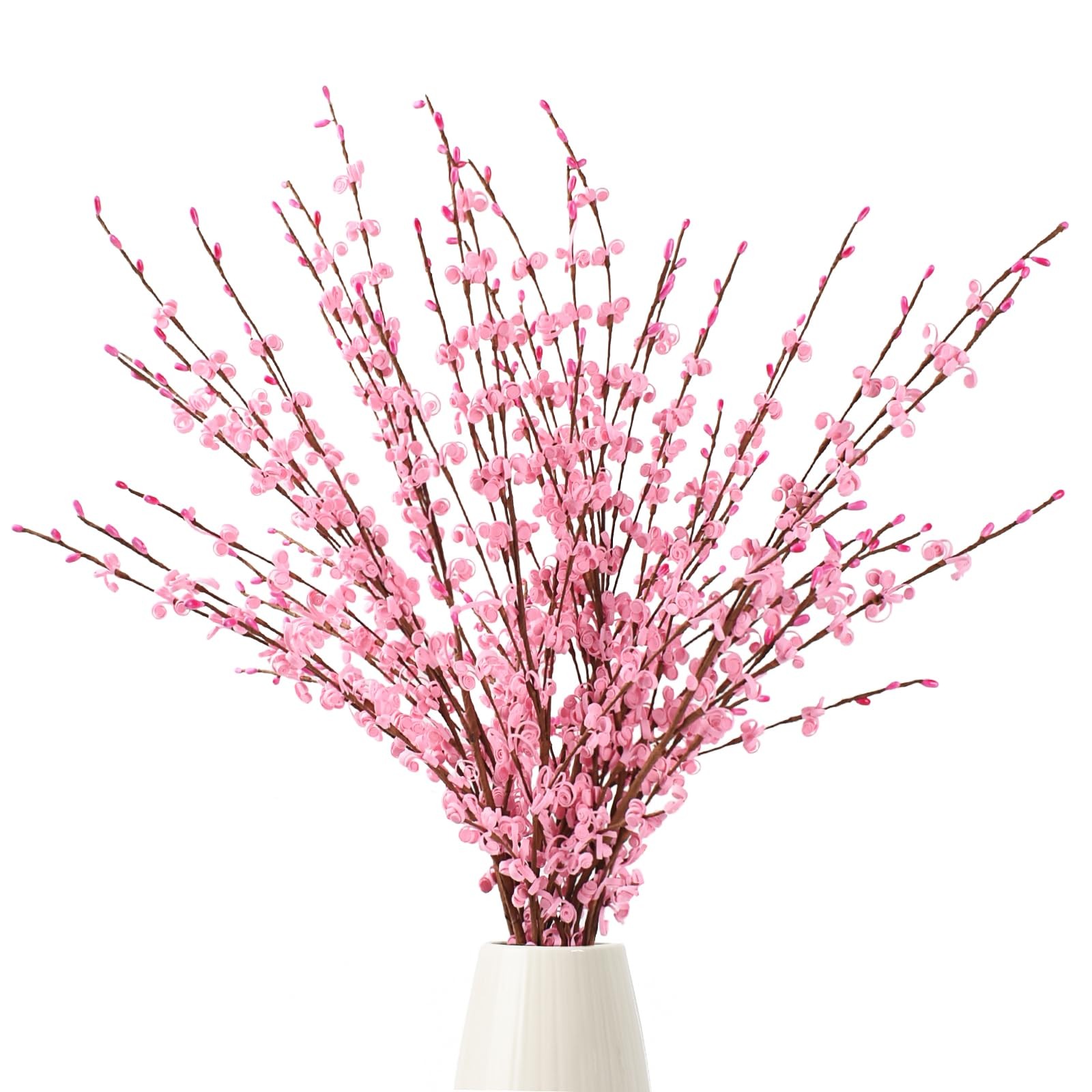 Artificial Jasmine Flowers with Long Stem 6Pcs 29.5″ Fake Flower Bouquet Faux…