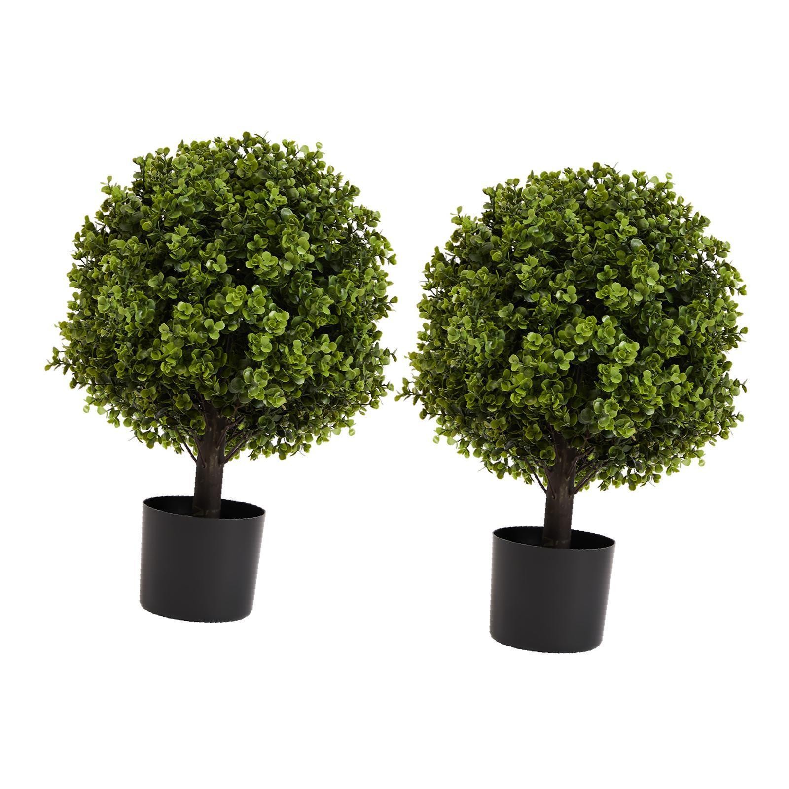 22in Decorative Boxwood Artificial Shrubs (2pcs) – Perfect Maintenance- Greenery