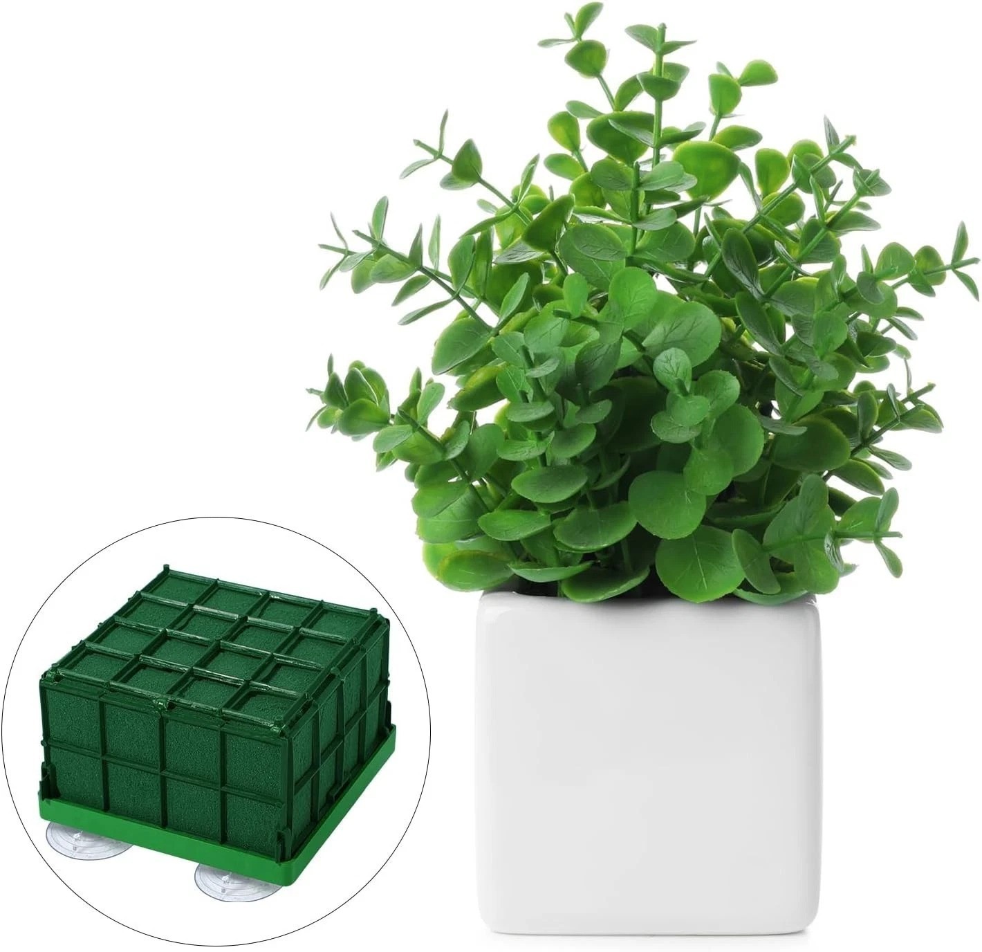 Durable 16pc Floral Foam Cages – Modern Square Metal, 4.3″ for Fresh Flowers