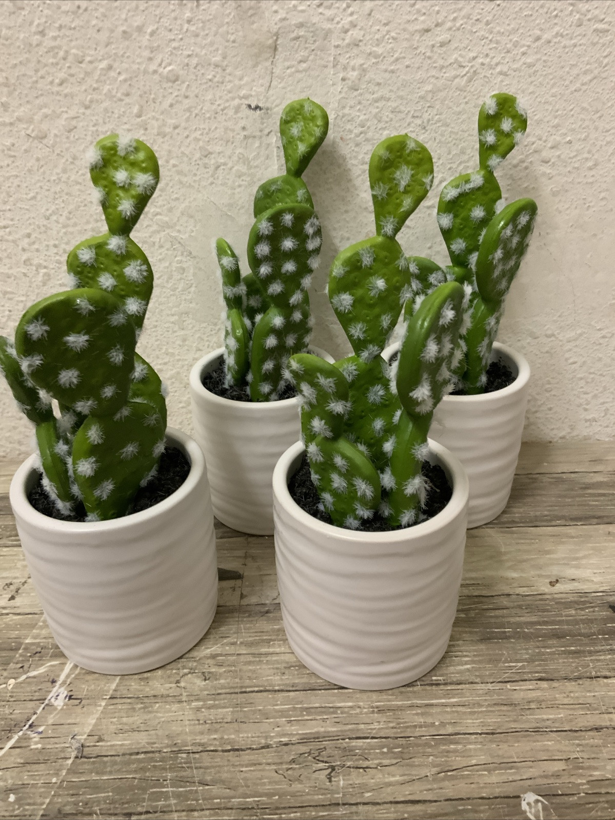 🌵 THRESHOLD Small Artificial Cactus – Plant in Pot Set 4 Pieces 7.5” X 3” 🆕