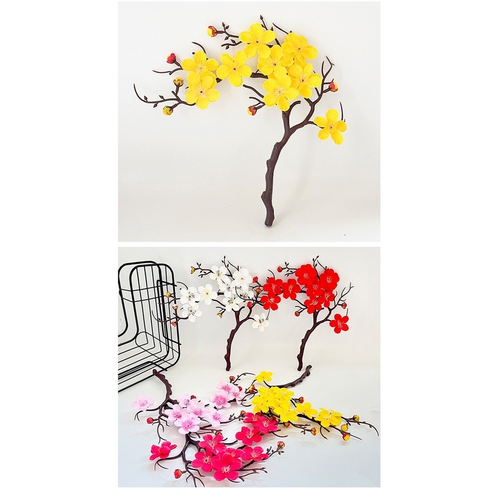 Plum Blossom Bonsai Artificial Flower for Bedroom Living Room Study Decor