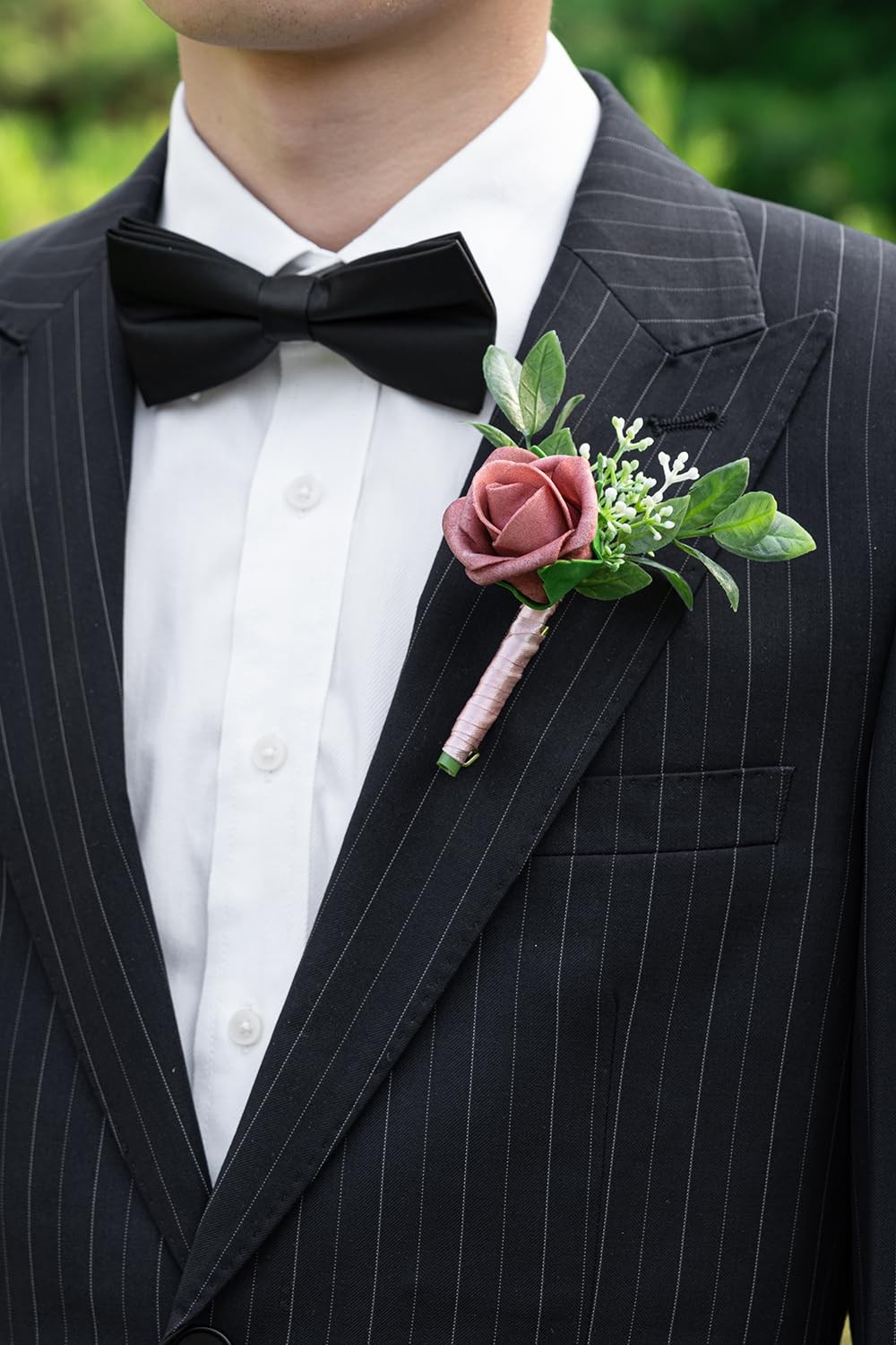 10PCS Boutonniere for Men, Wedding Prom Boutonniere for Groom Groomsmen Guest…