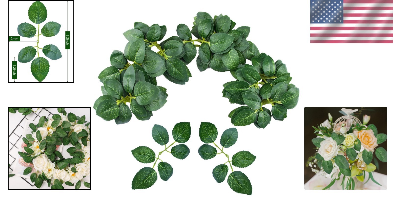 Realistic Silk Rose Leaves – 60pcs Perfect for All Occasions and Decorations