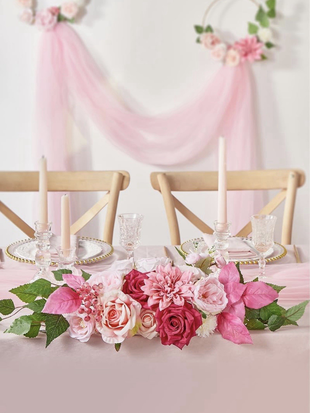Artificial Hot Pink Silk Flowers for Home Decor DIY – A0208