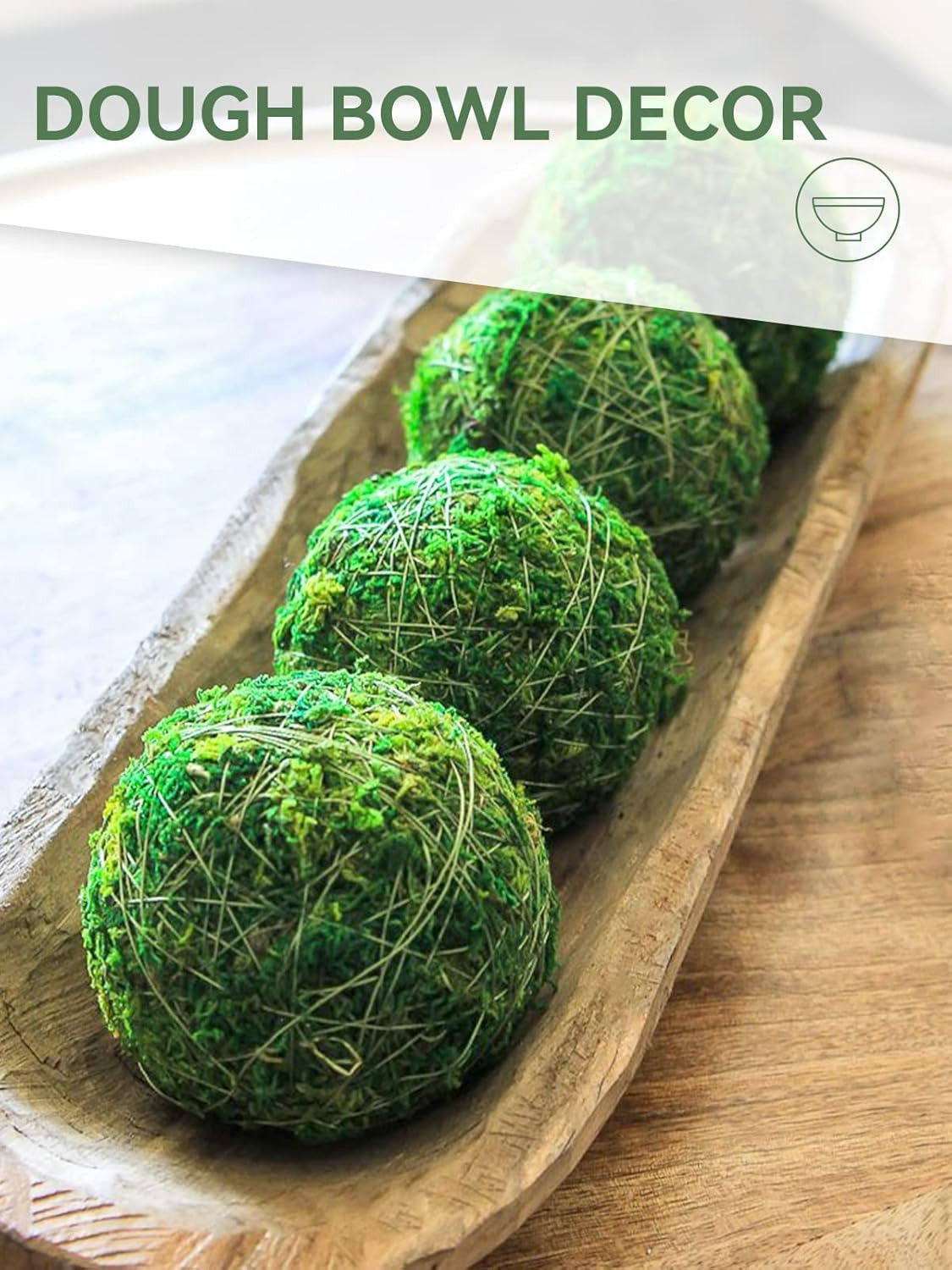 12Pack Decorative Faux Dried Moss Balls- 2.2″ Artificial Green Plant Mossy Globe