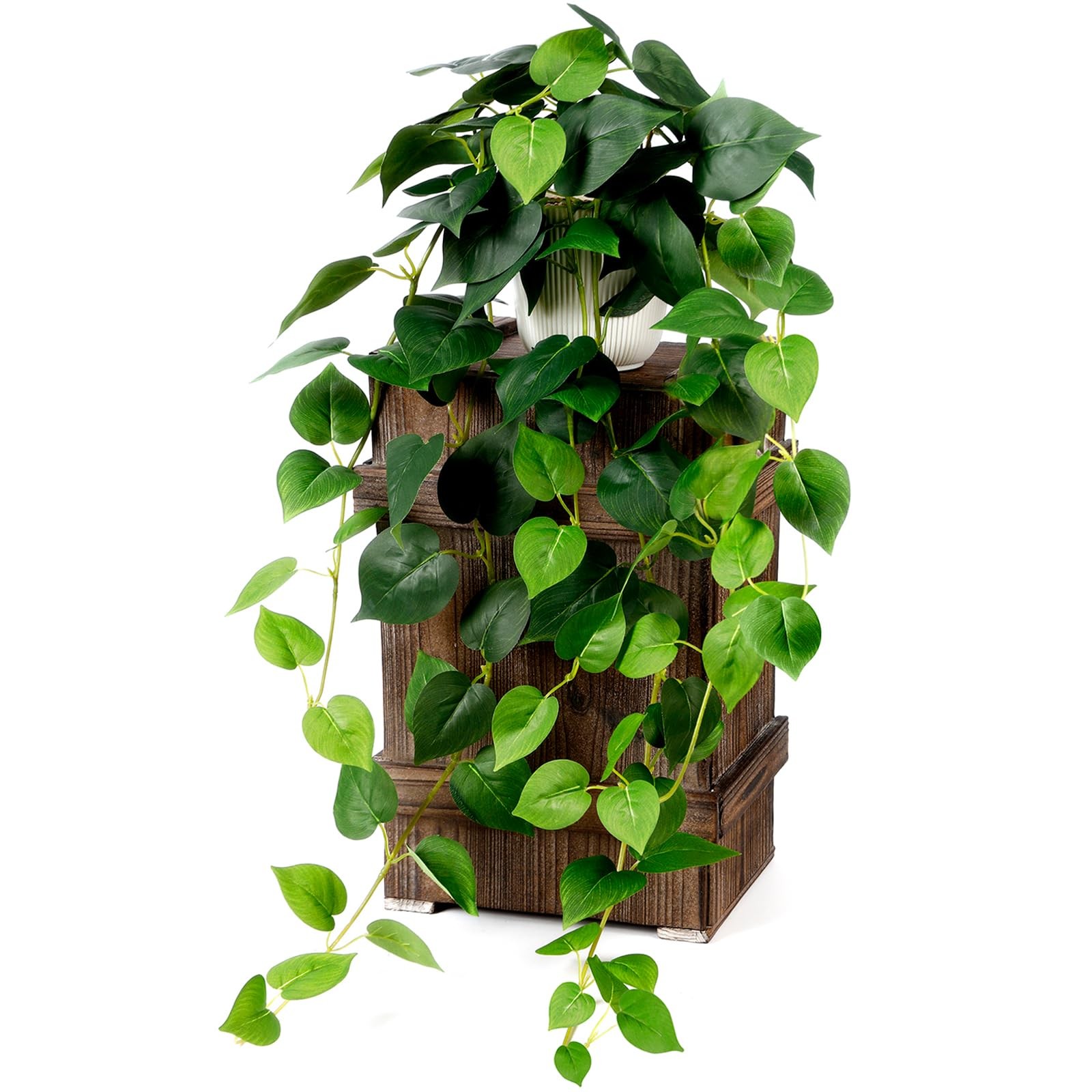 Artificial Indoor Faux Silk Hanging Pothos Fake Plants For Home Decoration