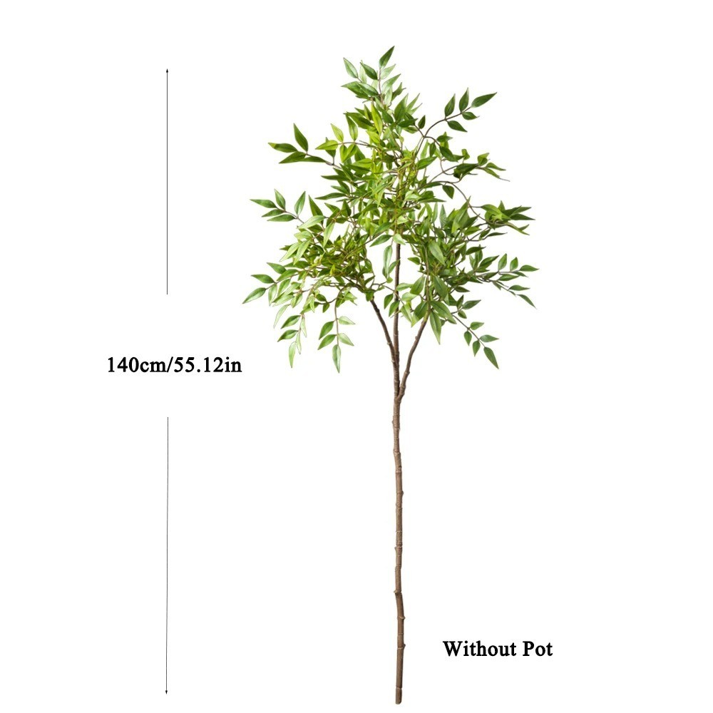 Artificial Nandina Plant Tall Fake Tropical Palm Bamboo Leaves Decor