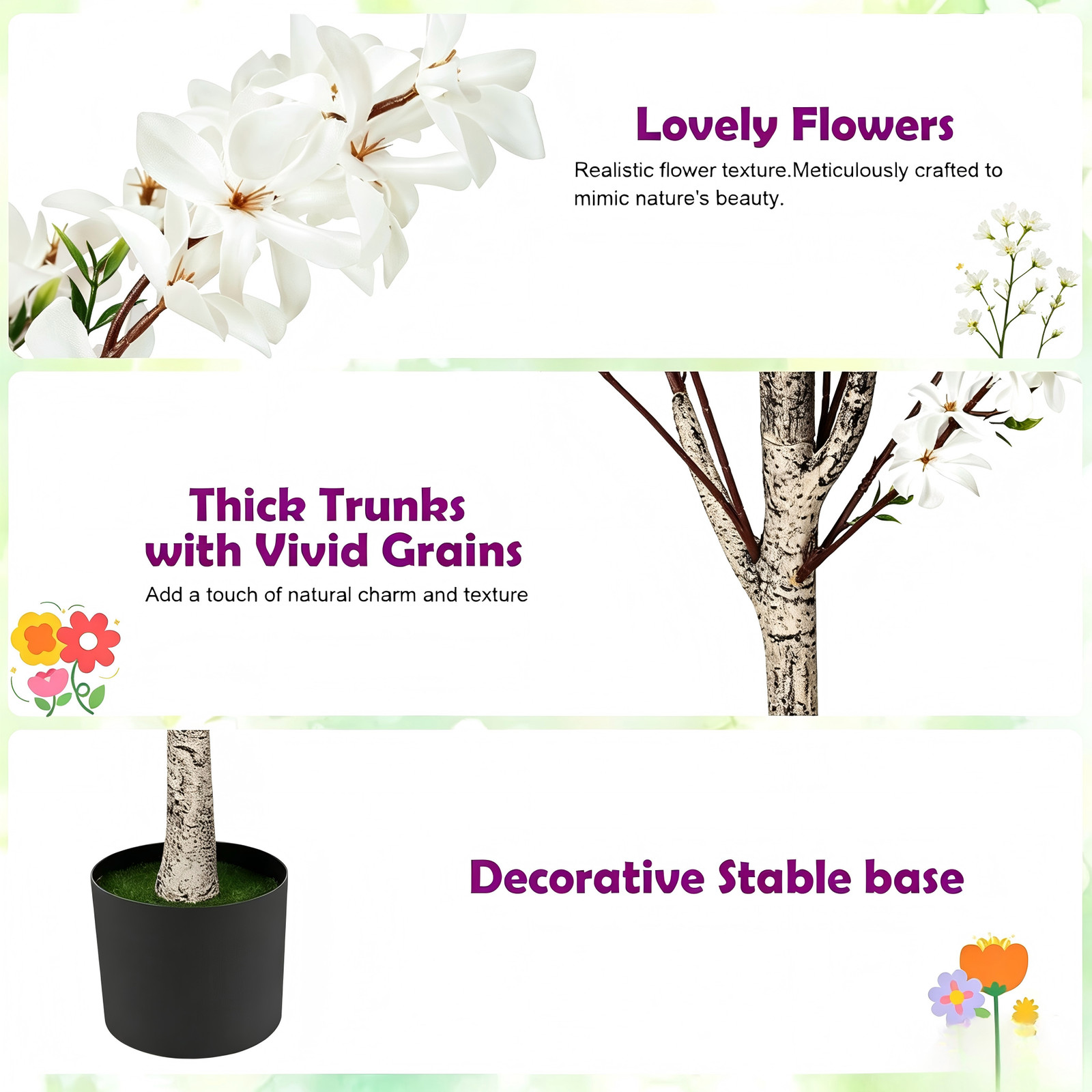 6ft Artificial Forsythia Tree in Pot Faux Spring Blooming Winter Jasmine Plant