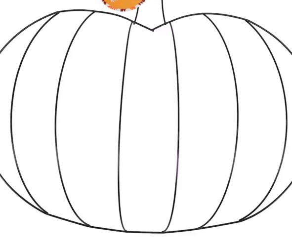 Pumpkin Shaped 3-D Metal Wire Pumpkin Wreath Form 13x17x4 Inch Aprox