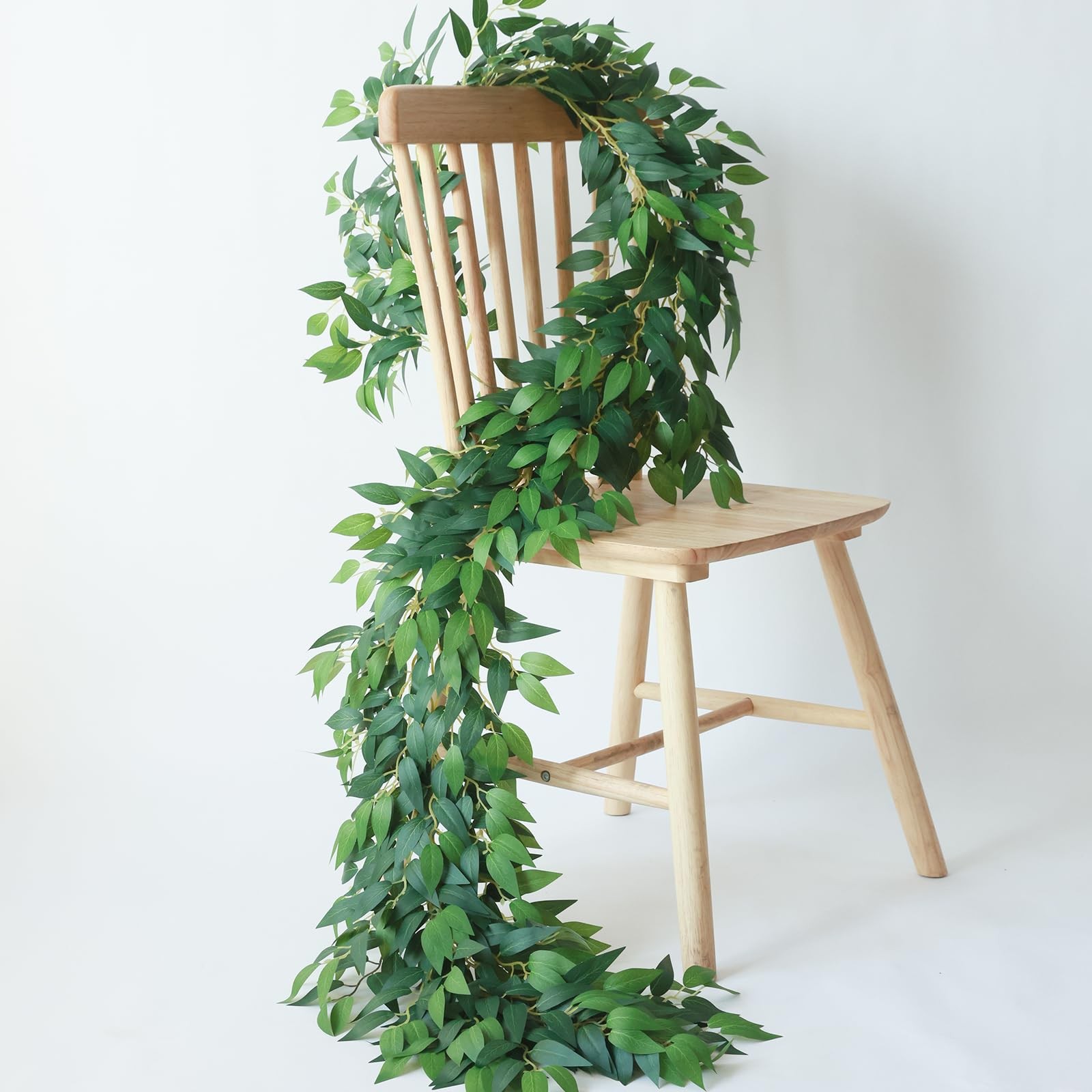 Artificial Vines Garland 6.5 Feet Faux Italian Ruscus Vine Greenery Garland S…