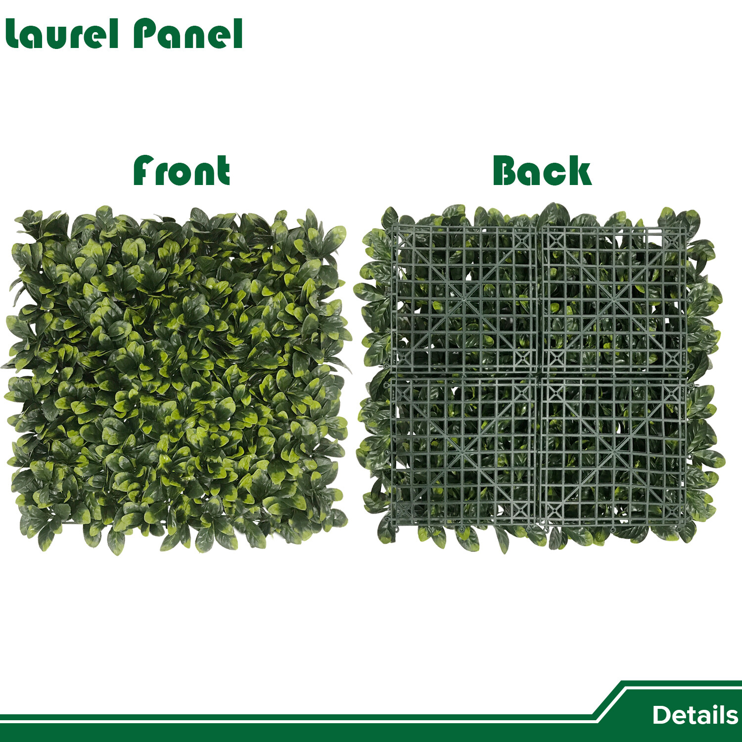 20″ Artificial Faux Laurel Leaf Mats Greenery Home Festival Wall Decor Panel