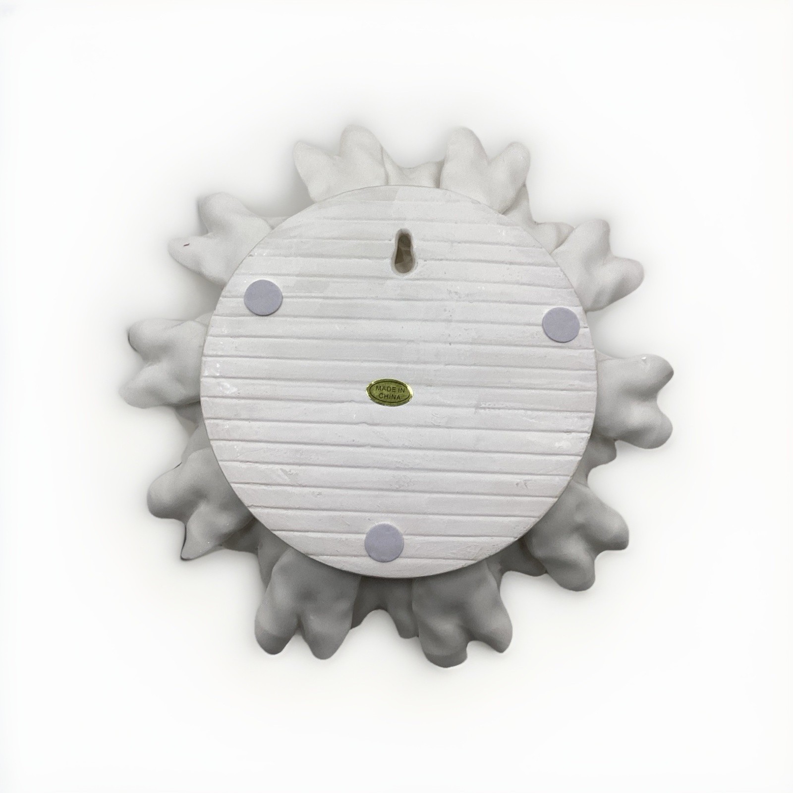 8” Ceramic Wall Flower White, New In Original Box