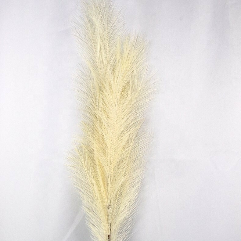 Artificial Pampas, Beige, hand made, six 110 cm beige with 18 branches, décor