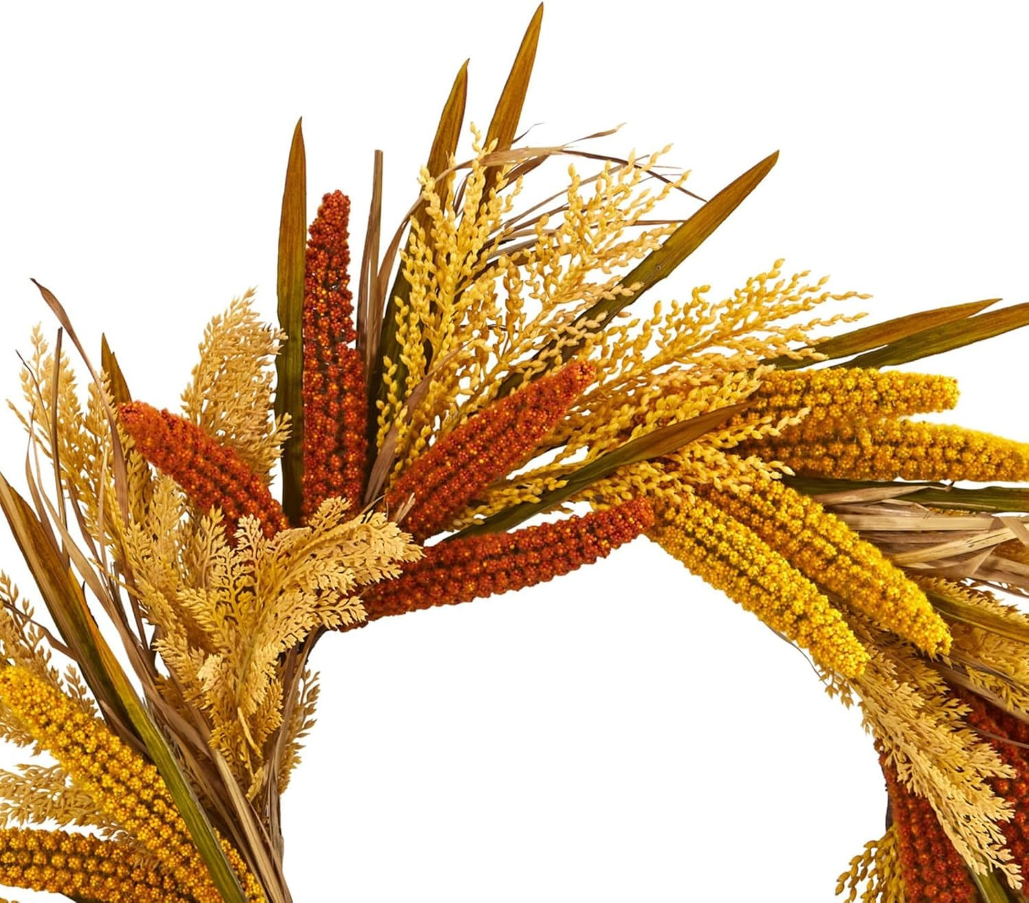 25″ Sorghum Harvest Wreath – Beautiful Fall Decor for Your Home