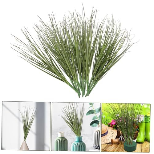 12 Pcs Artificial Grass, 11.79in Fake Grass Artificial Shrub Plants,