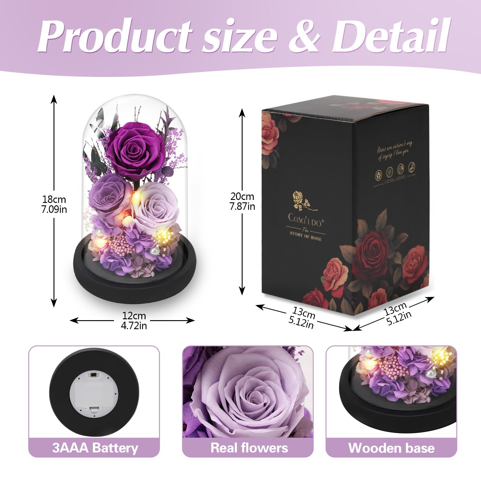 Casaido Preserved Roses Flowers for Delivery, Mothers Day Rose Gifts for Mom …