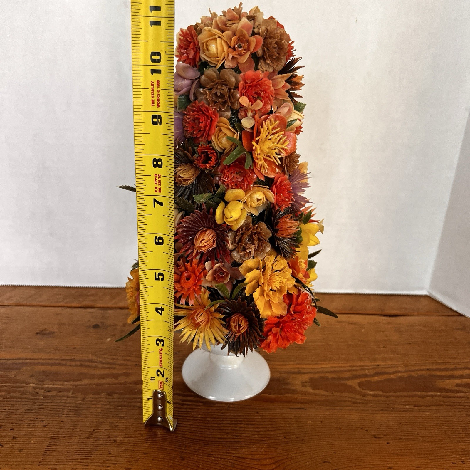 11″ Tall TOPIARY PLASTIC Floral Arrangement Table Decor MCM