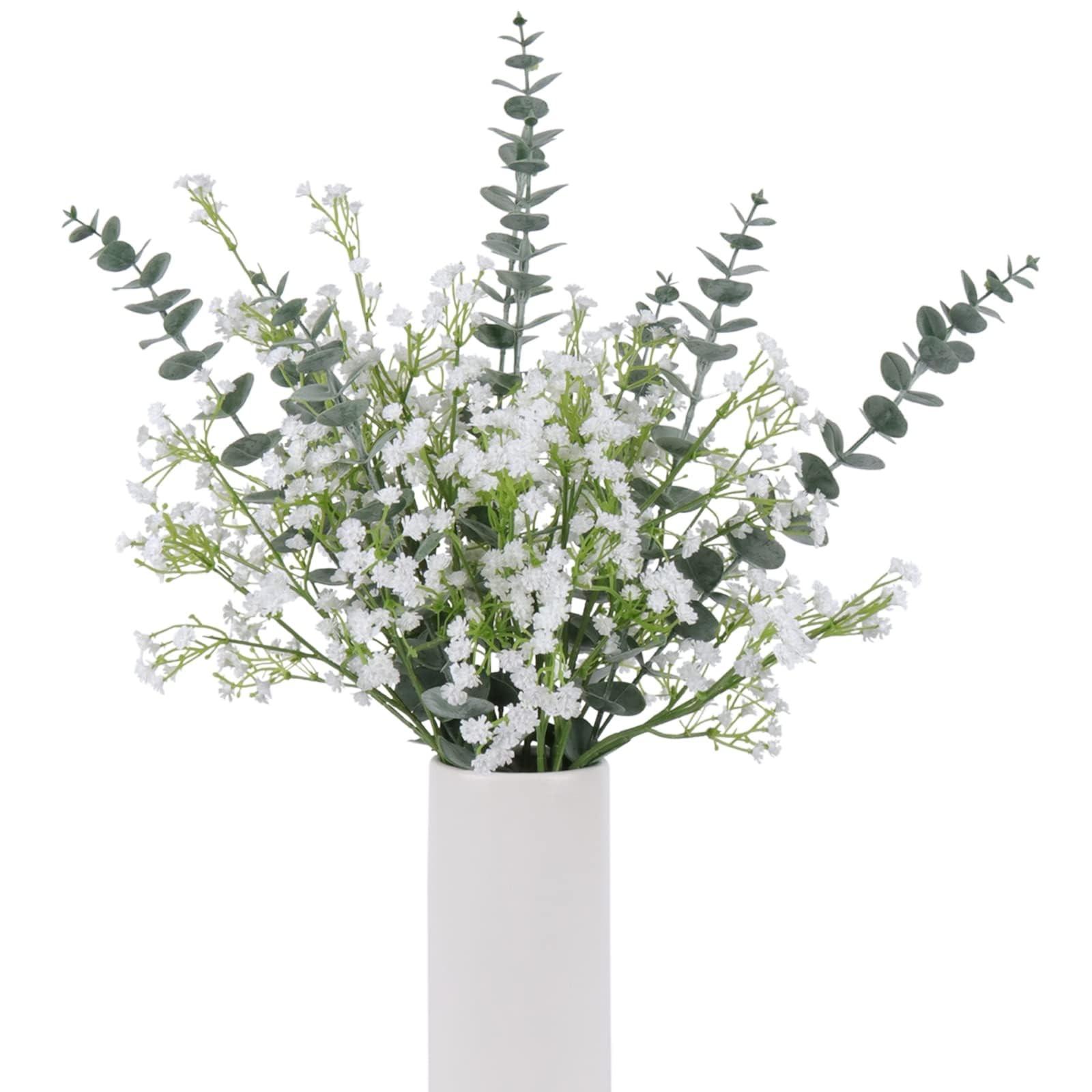 18pcs Babys Breath Artificial Flowers Fake Eucalyptus Leaves Flowers Bouquet …