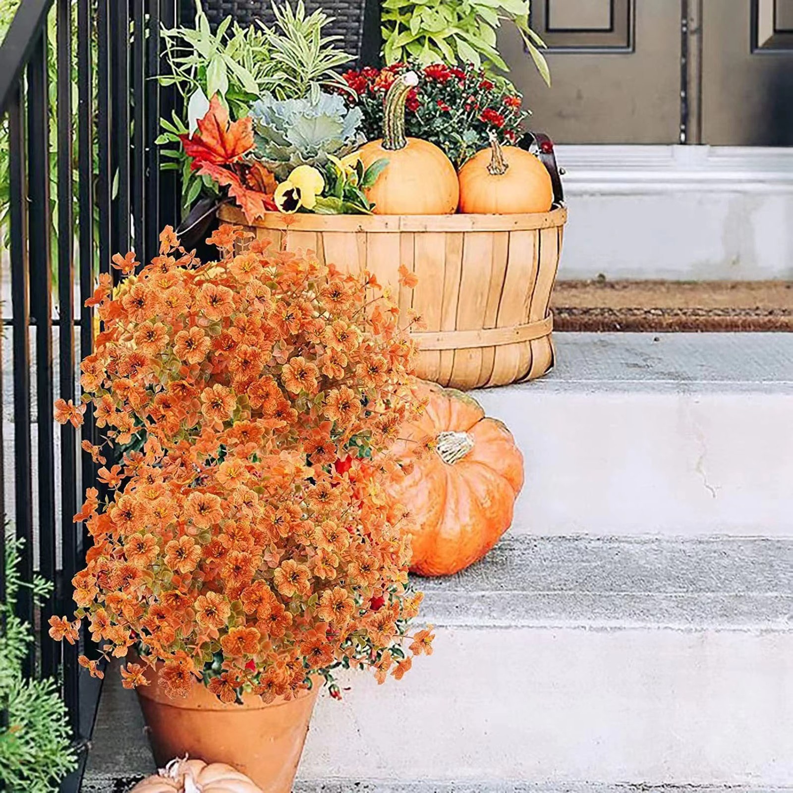 ↑10pcs Artificial Fall Flowers Real Looking Vibrant Colors No Fade Fall Fake