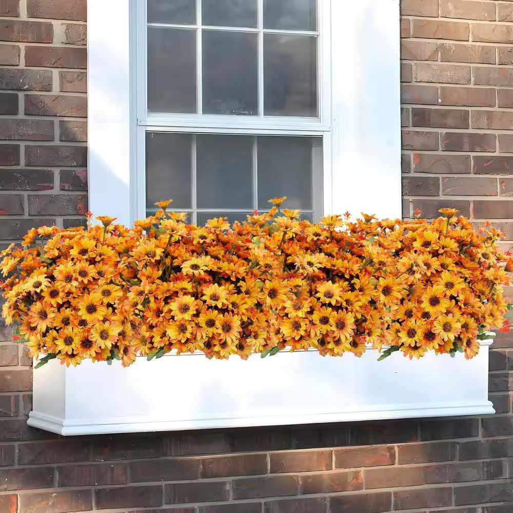 12.6 In. Yellow Artificial Fall Mum Flowers