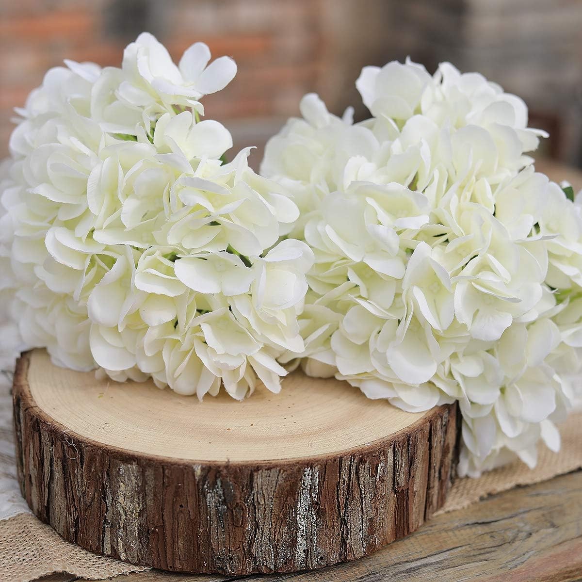 5PCS 15.4In Artificial Hydrangea Silk Flowers Bouquet Faux Hydrangea Stems fo…
