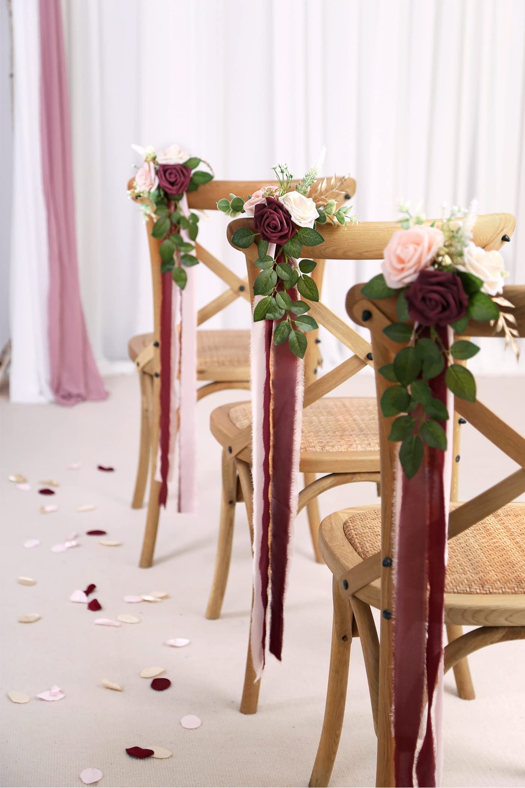 Wedding Aisle Decorations for Wedding Ceremony Set of 10 Pew Flowers for Chur…