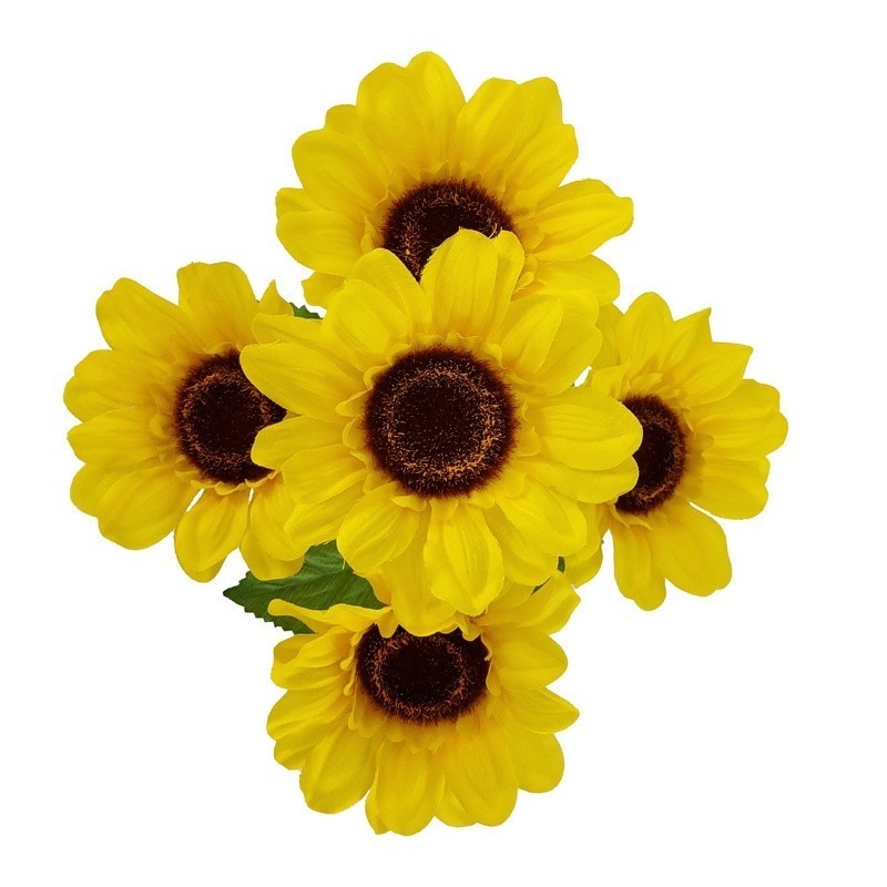 Artificial Sunflower Picks 4 Pack Indoor Floral Decor Centerpieces Arrangement