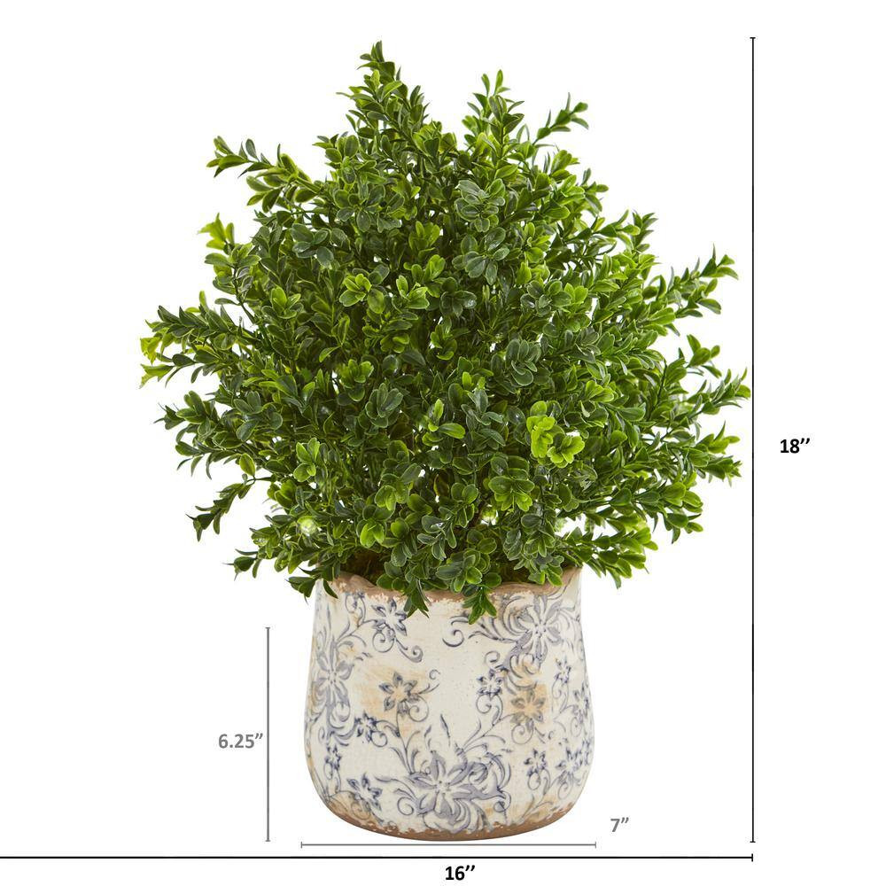 18 In. Indoor/Outdoor Sweet Grass Artificial Plant in Floral Vase