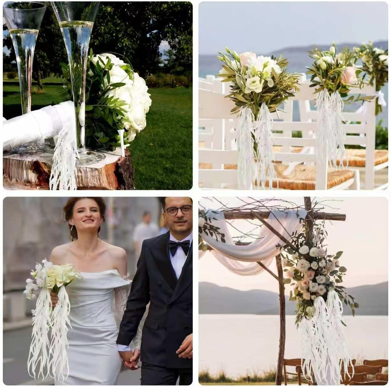 10 Pack 24″ Faux Amaranthus Hanging Plants for Wedding & Rustic Decor