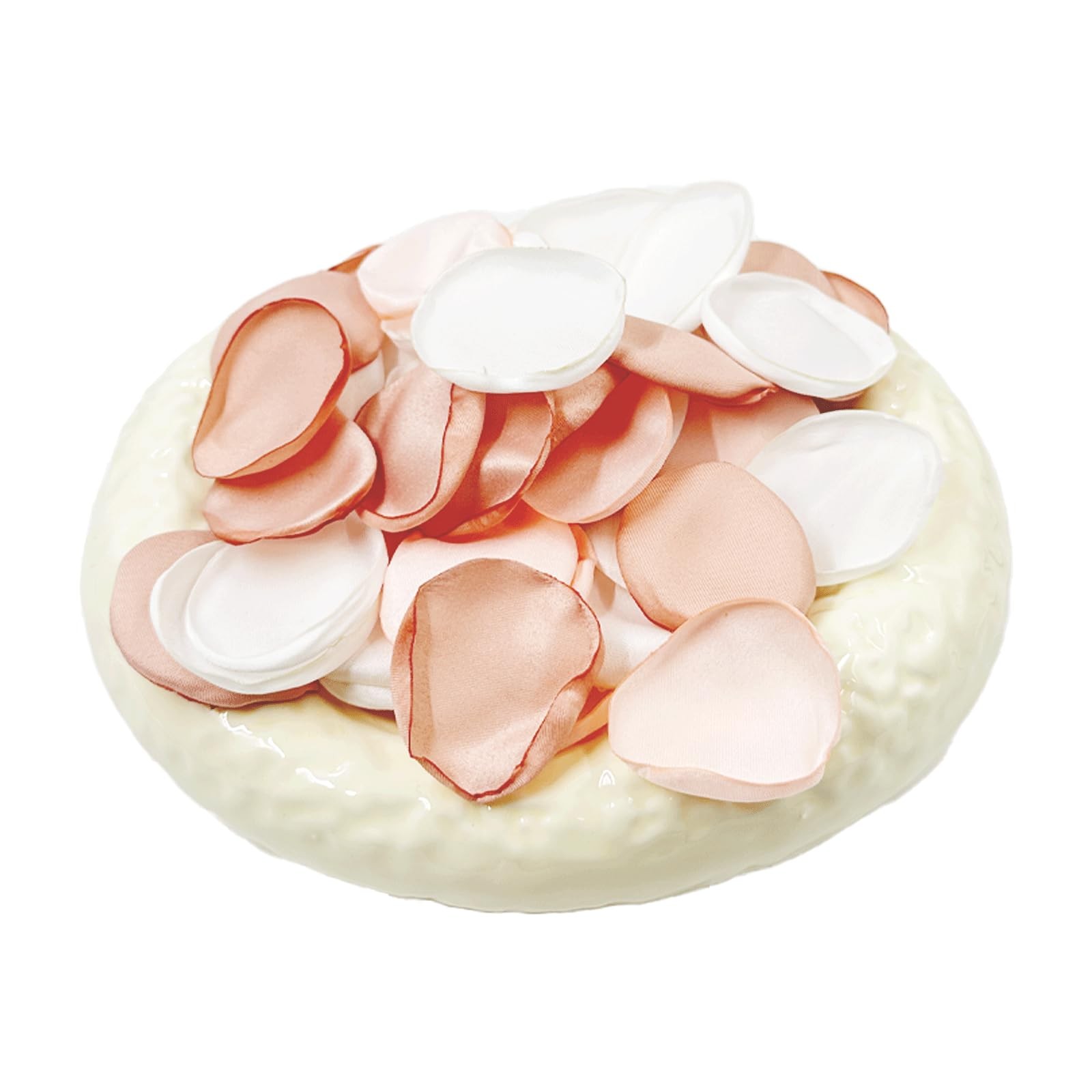 400PCS Pink & White Rose Petals, Faux Silk Flower Petal, Scatter Petals for W…