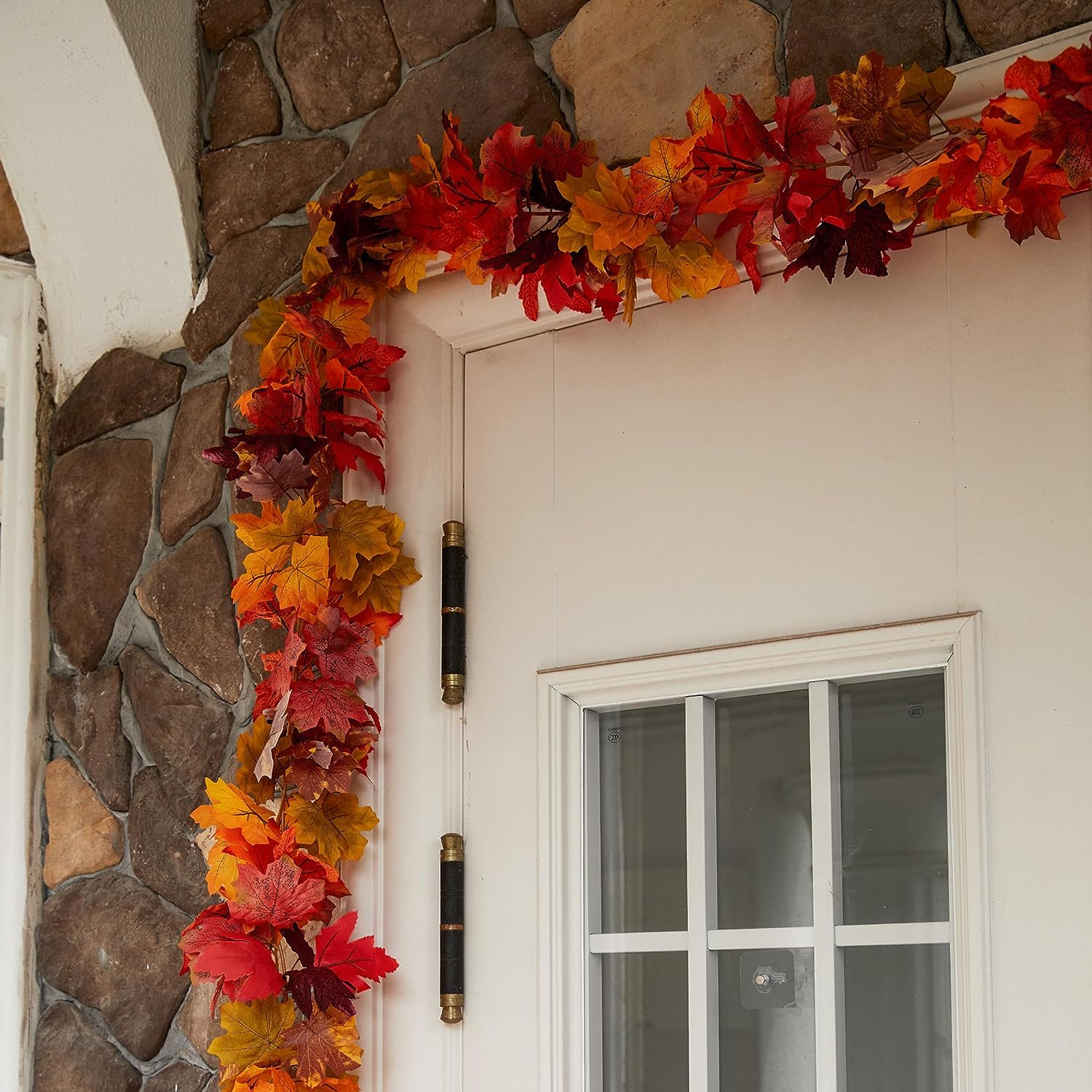 6PCS Fall Maple Leaves Garland, Party Joy 5.6Ft Artificial Maple Leaf Autumn Gar