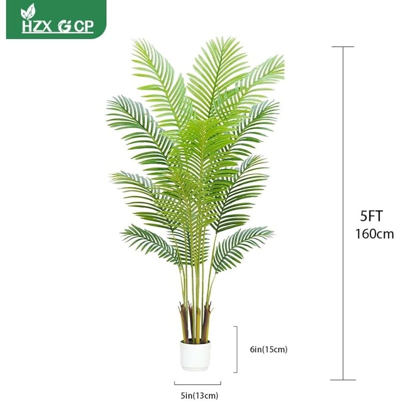 Realistic Artificial Palm Tree Indoor Faux Plant Easy Care Home Decor Gift New