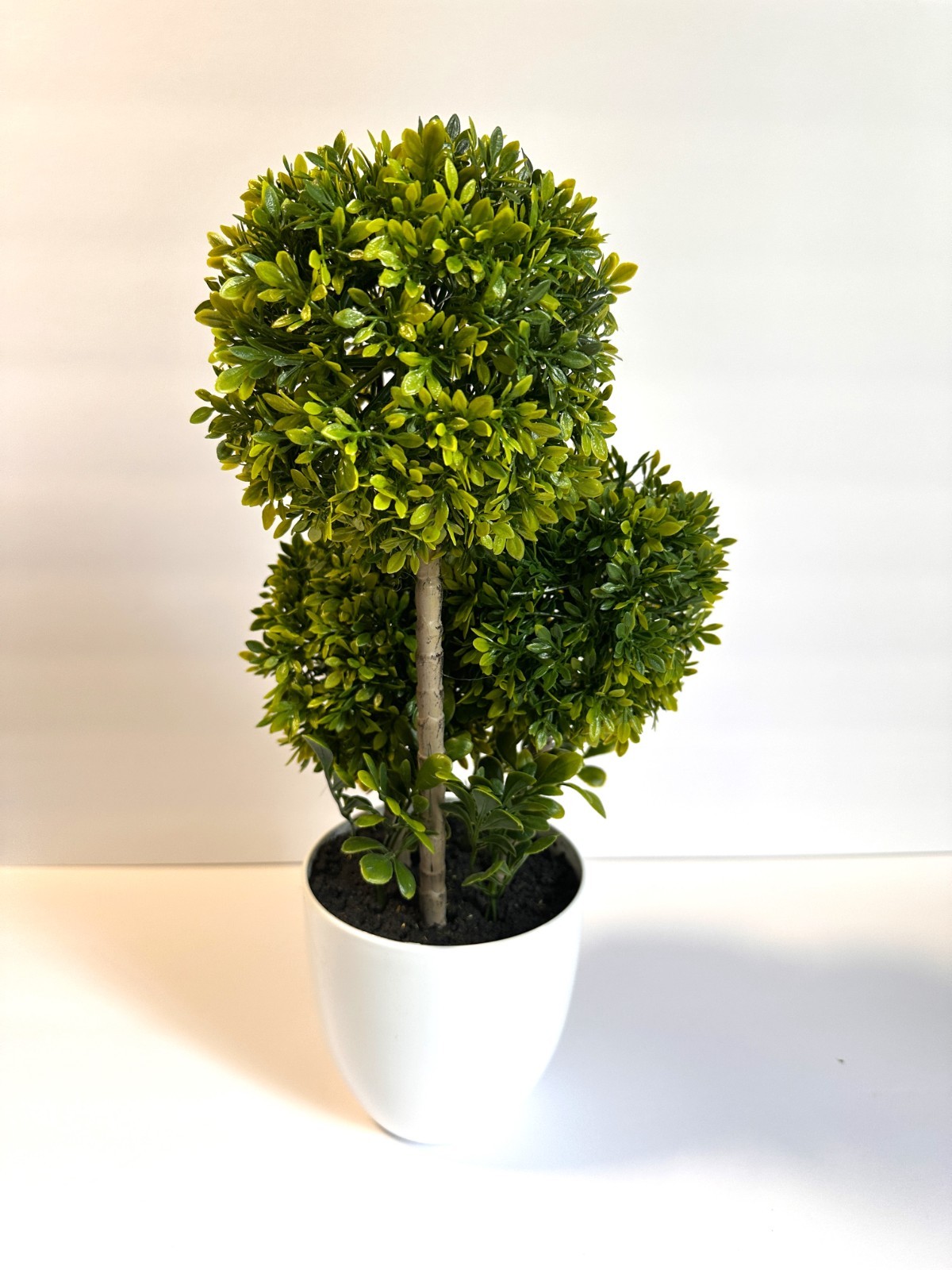 Artificial Boxwood Topiary Tree Faux Green Plant In Potted for Indoor Home Decor