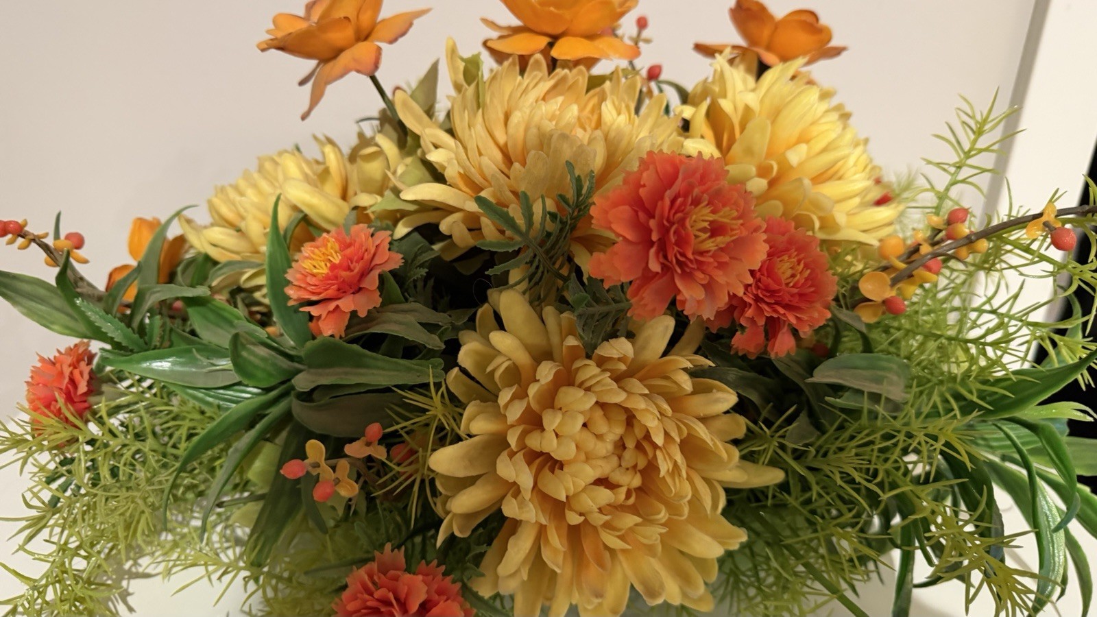 Vintage Centerpiece Plastic Floral Haeger Pottery Fall Autumn F15