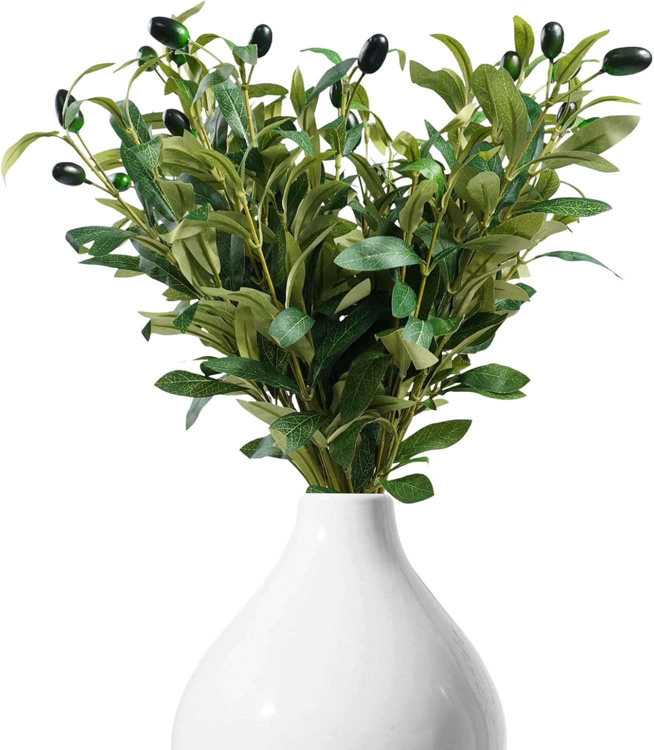 20Pcs Faux Olive Tree Branches with Lifelike Olives for Home Decor