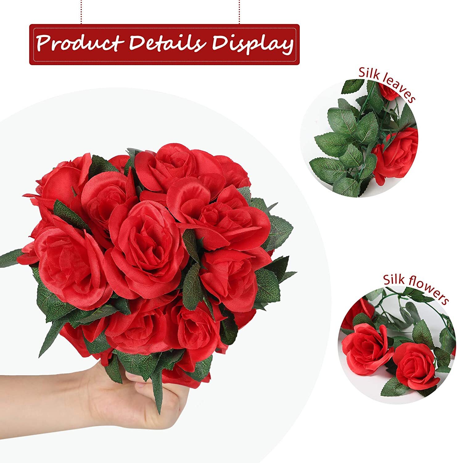 1/2/3PCS Artificial Rose Vine Flowers Plants Fake Flower Vine for Wedding Home