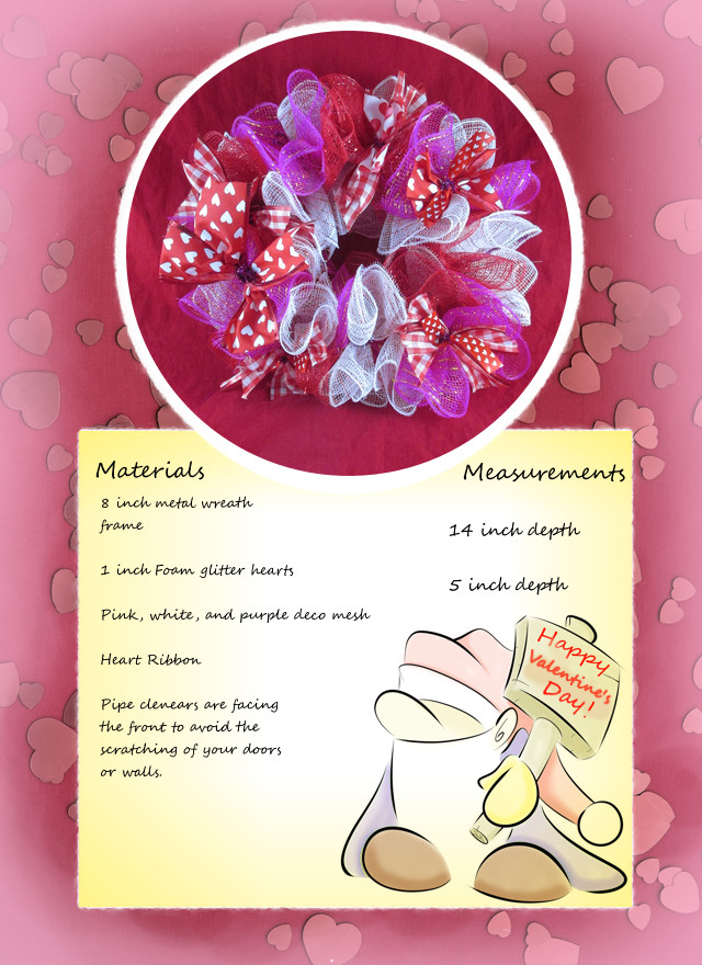 Scalloped Ruffle Deco Mesh Valentine’s Day Ribbon Wreath