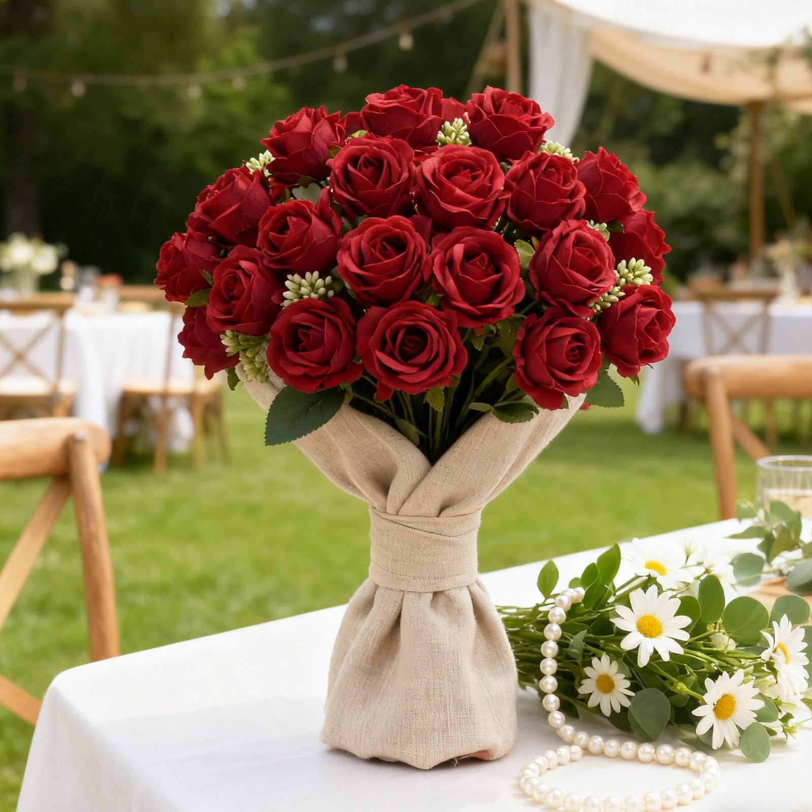 10 Head Silk Rose Artificial Flowers Bouquet Wedding Party Home Vase DIY Decor