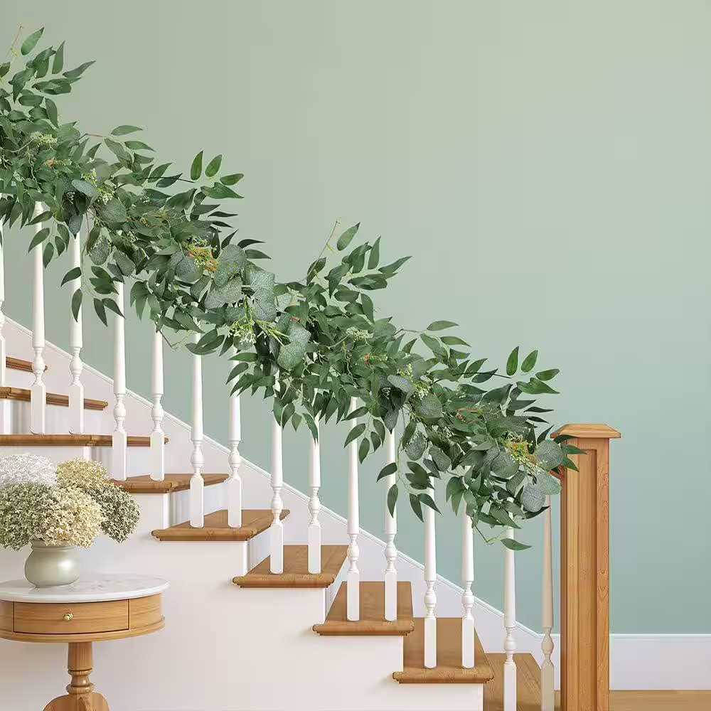 6 Ft. Green Artificial Silver Dollar Eucalyptus Garland