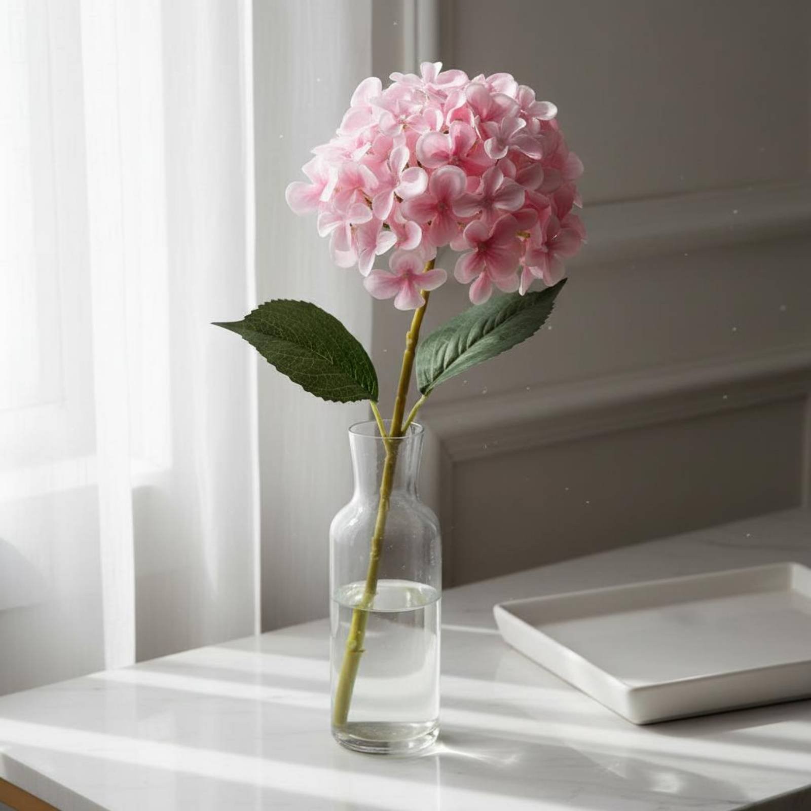 Artificial Hydrangea Arrangement Lifelike Silk Flower Arrangement Easy To