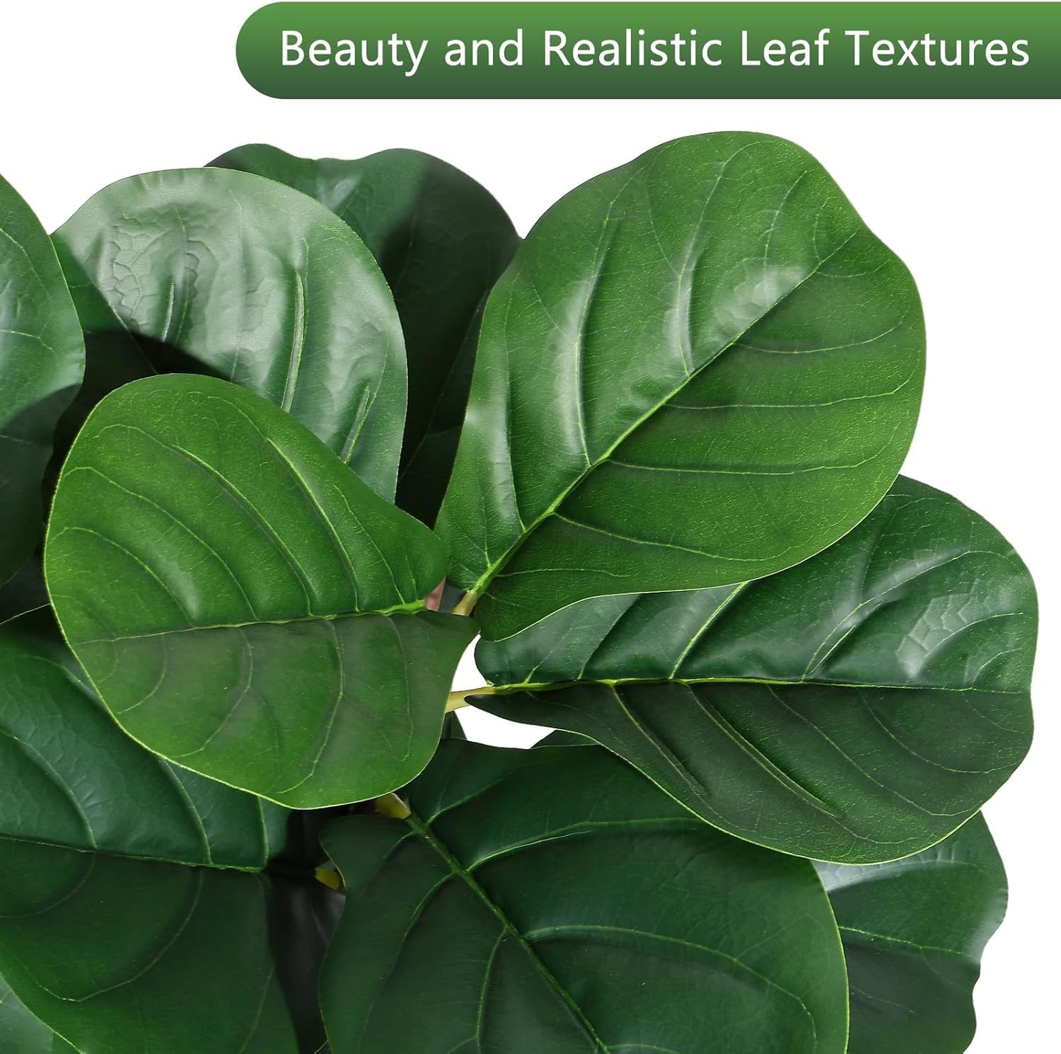 Artificial Fiddle Leaf Fig Tree Faux Ficus Lyrata Indoor Plant w/ Pot Multi Size