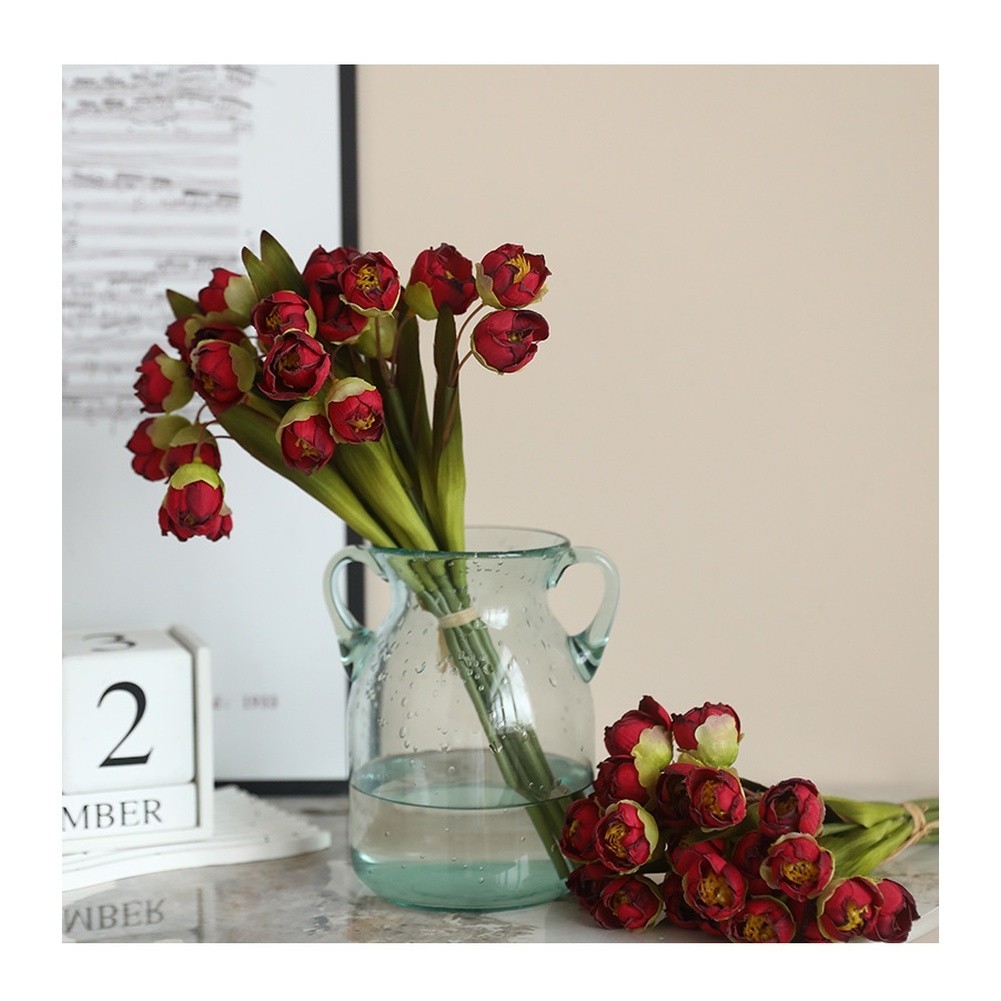 Realistic Lily of the Valley Silk Flowers Bouquet for Wedding Home Decoration