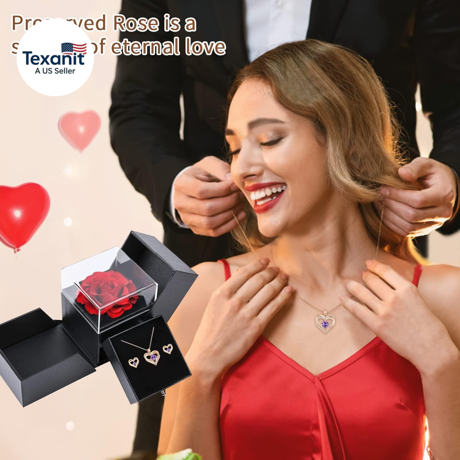 Valentines Day Gifts Forever Preserved Rose Love Box Regalos Para Mujer Eternal