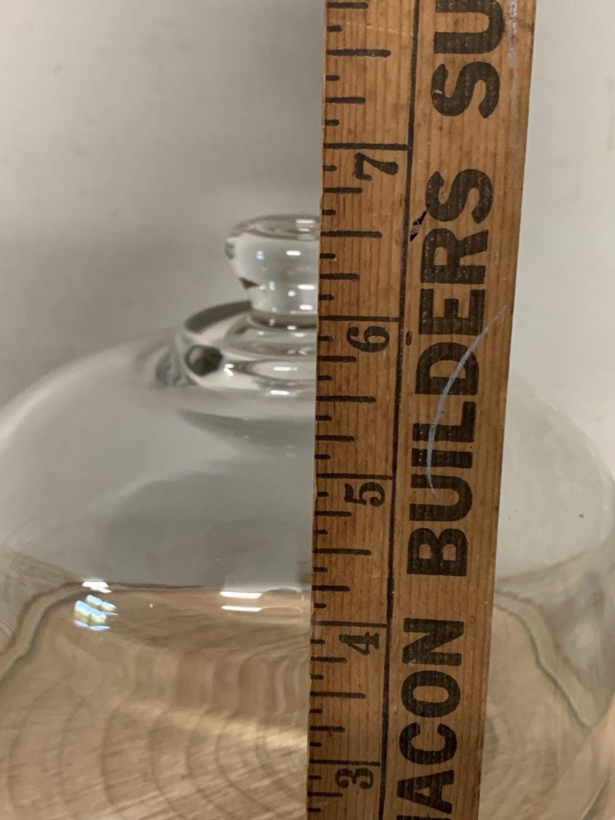 Rustic Style 2 Pc Cloche Set Rough Cut Tree Slab W/Glass Done 6.5” Tall