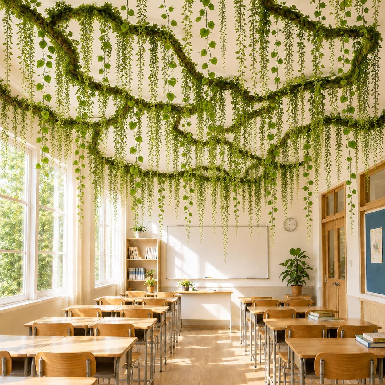 35 Pcs Artificial Bendable Vines Branches Decoration, Jungle Theme Decoration…