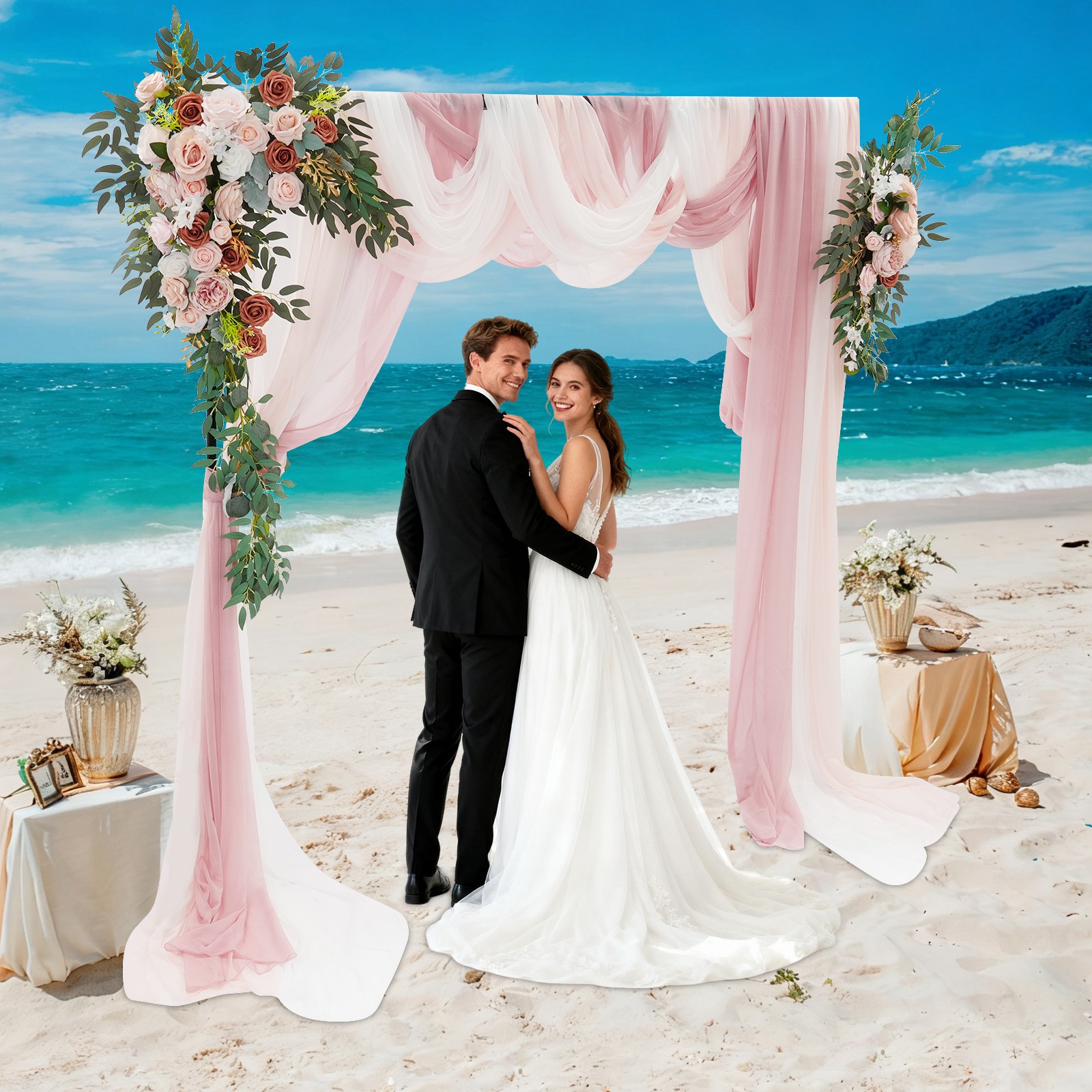 Decorative Artificial Flowers, Artificial Wedding Arch Flower Kit, Wedding Artif