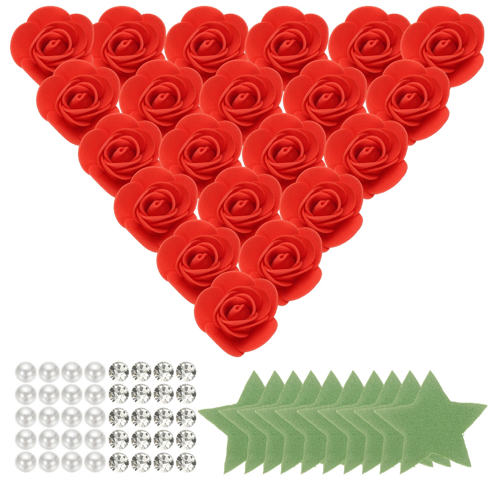 500pcs Foam Rose Heads 3.5 cm for DIY Crafts Accessories, Coral Red