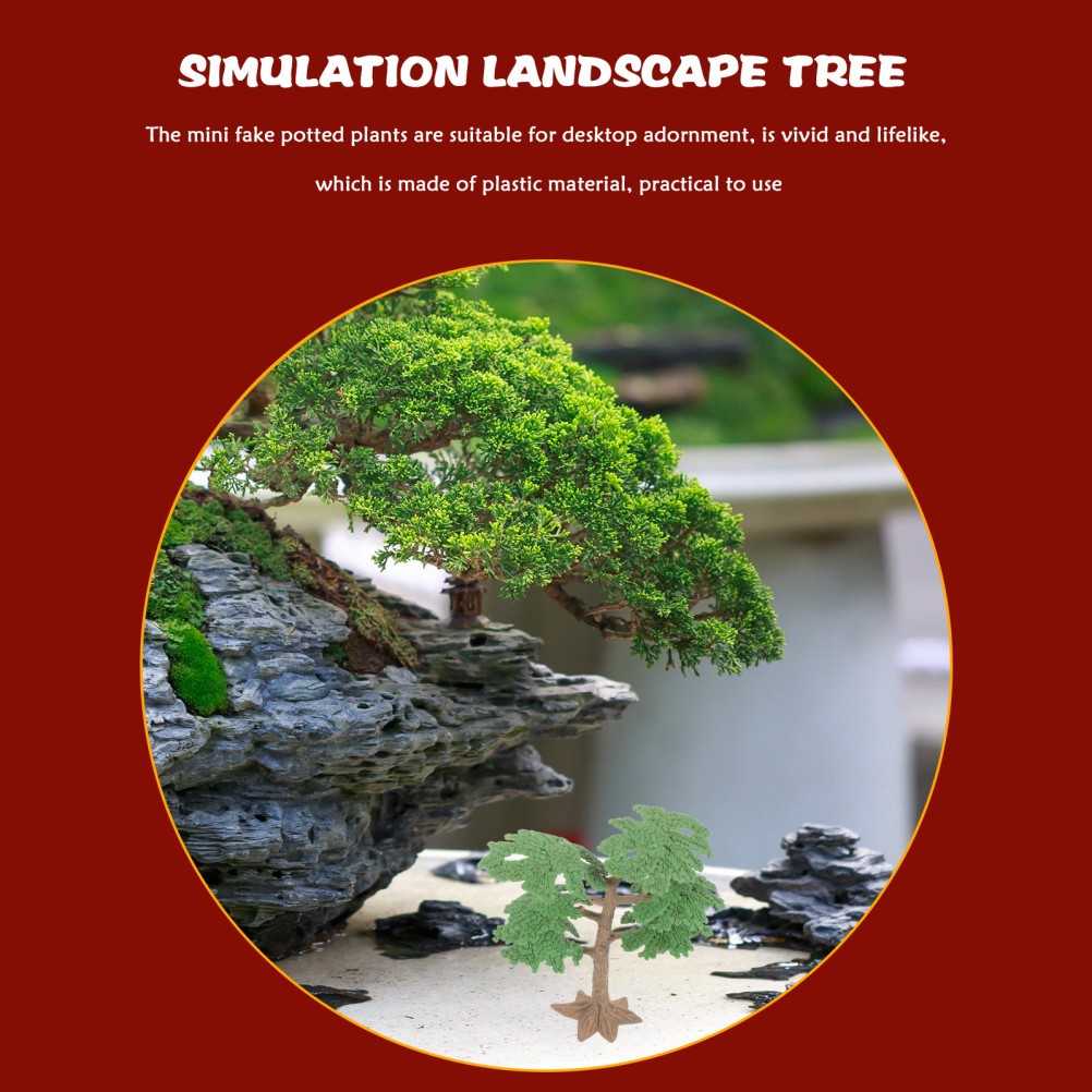 2 PC Micro-simulation Small Tree DIY Model of Sand Table Landscape Models