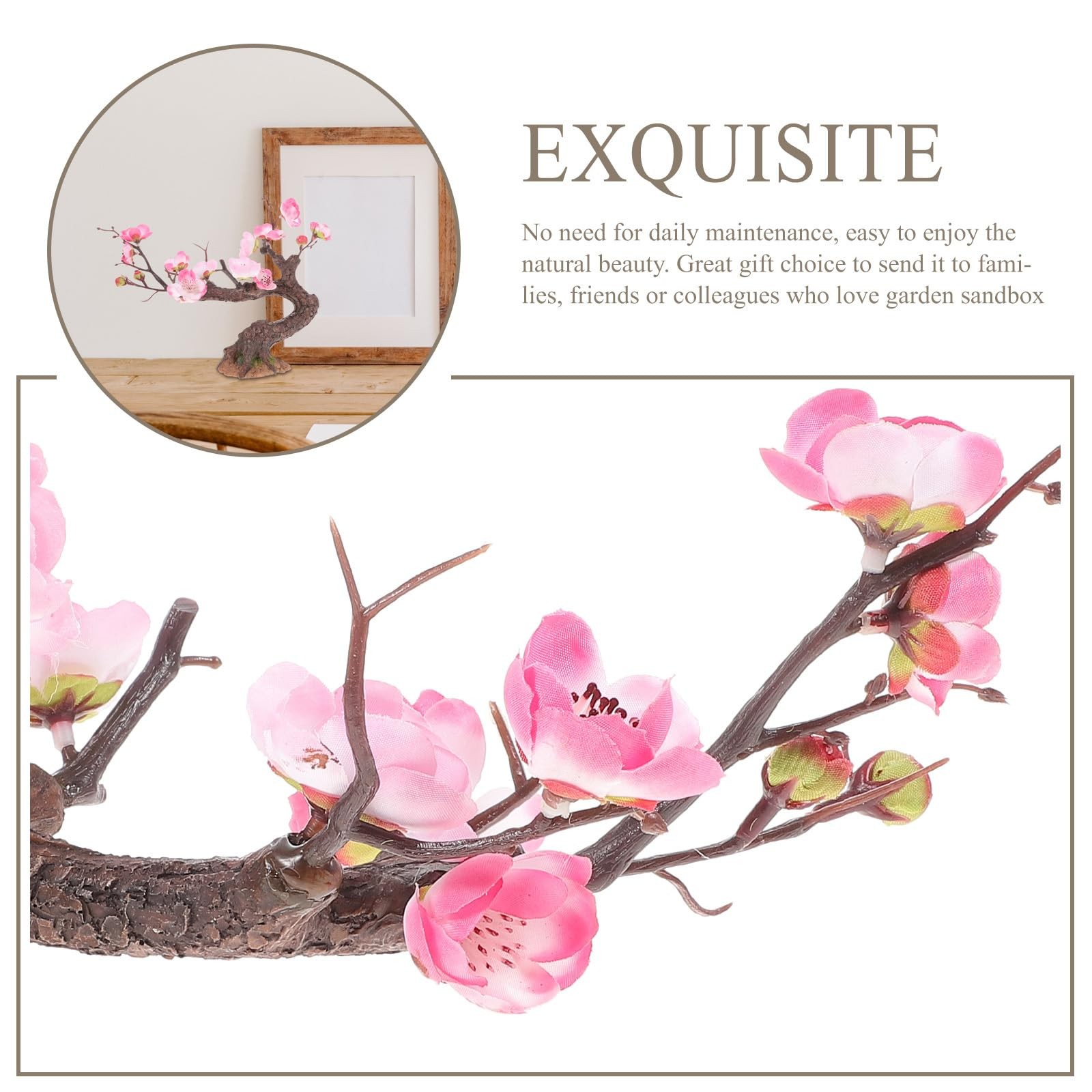 Mini Plum Tree Decoration 10.62 Inch Artificial Small Tree Ornament for Home …