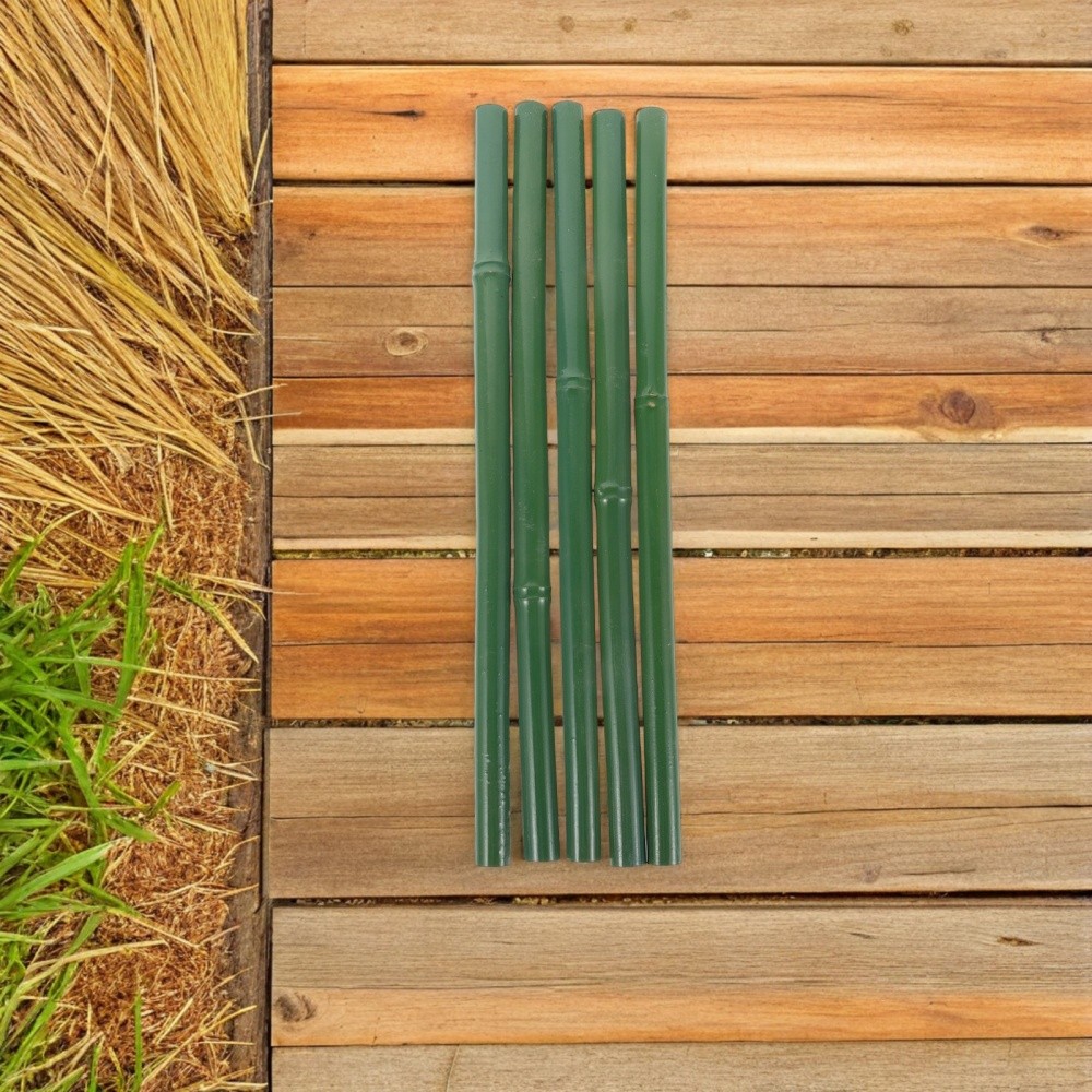 5Pcs Faux Bamboo Sticks Realistic Design for Outdoor and Indoor Fence Or Decor